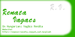 renata vagacs business card